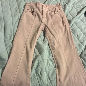 Light Blush Pink Straight-Leg Jeans